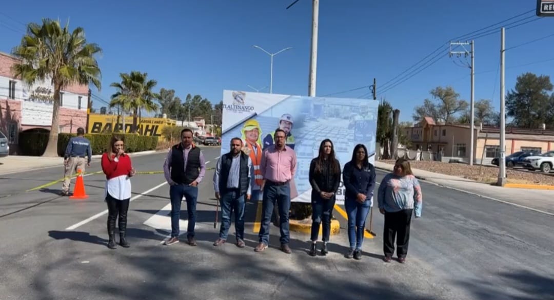 Reencarpetan tramo del bulevar sur en Tlaltenango