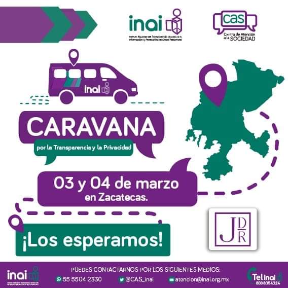 Llega caravana de la transparencia a Zacatecas