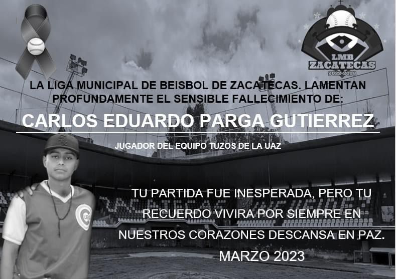 Fallece jugador de los Tuzos de béisbol