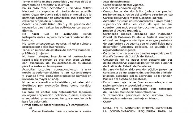 Presenta SSP convocatoria para unirse a Policía Estatal Preventiva