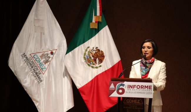 Presidenta de la CDHEZ rinde Sexto Informe