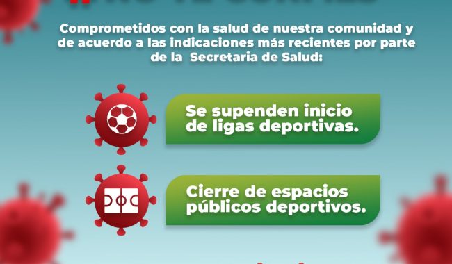 Cierran instalaciones deportivas en Sombrerete por Covid