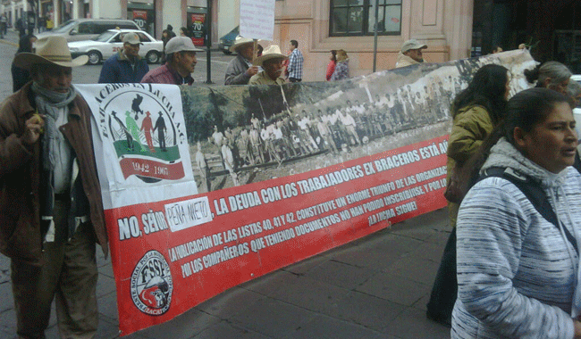 Exigen ex braceros zacatecanos asignación de recursos