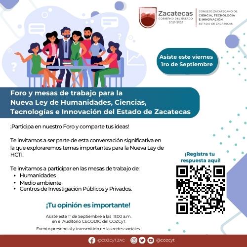 Convocan a consulta para integrar Ley de Humanidades, Ciencias, Tecnologías e Innovación estatal