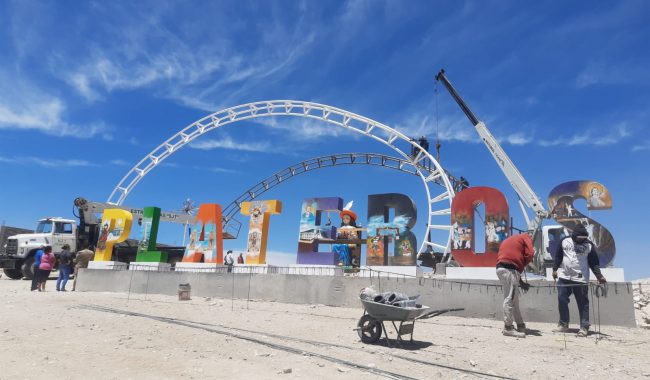 Inicia construcción de la plaza del Santo Niño gigante