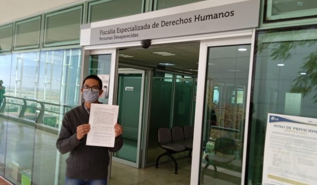 Presenta periodista denuncia ante Fiscalía Especializada en Derechos Humanos