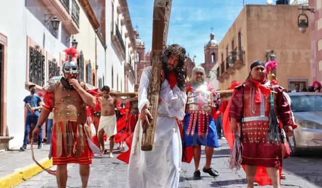 Escenifican la Pasión de Jesucristo en Zacatecas