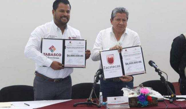 Firma DMA convenio para infraestructura con Tabasco