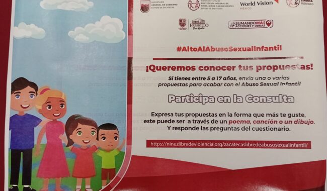 Emiten convocatoria contra el abuso sexual infantil