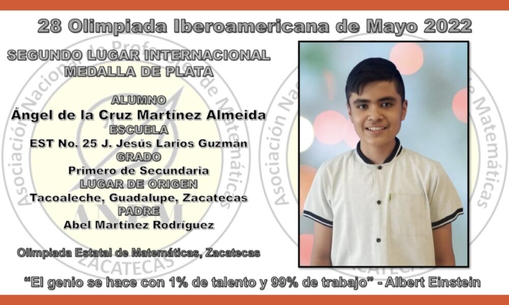 Menores zacatecanos irán a Singapur a Olimpiada de Matemáticas