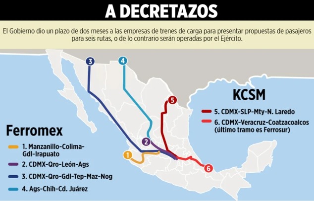 Emplazan a ferroviarias para 6 rutas de pasajeros