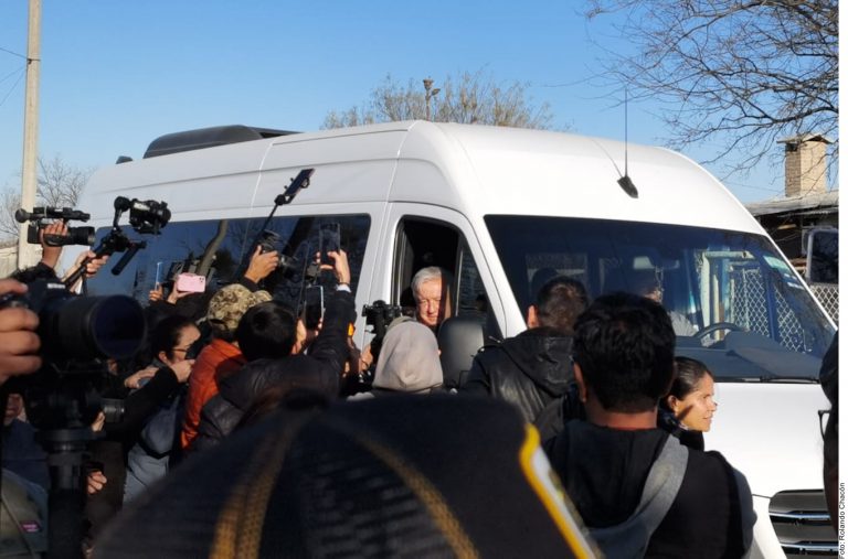 Llega AMLO a mina El Pinabete