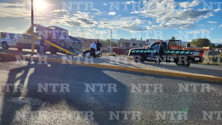 Motociclista termina en el hospital