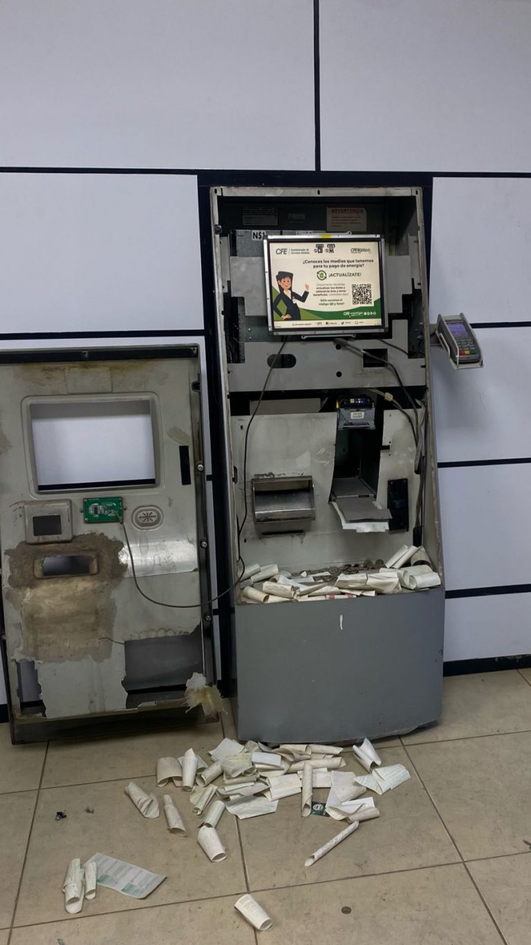 Vandalizan cajero automático de la CFE