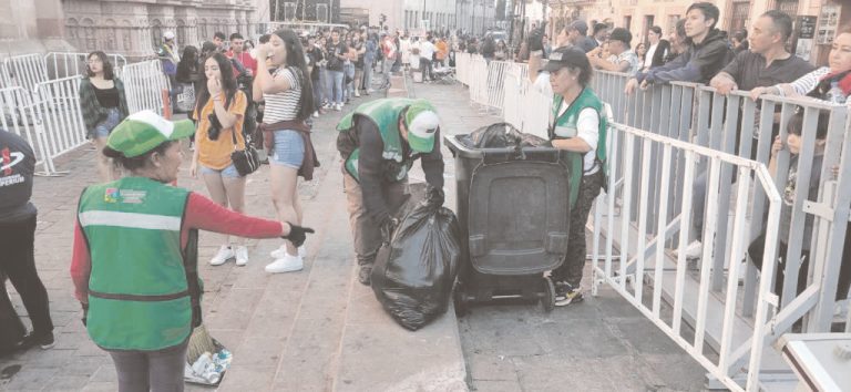 Aumentan personal para limpiar el Centro Histórico
