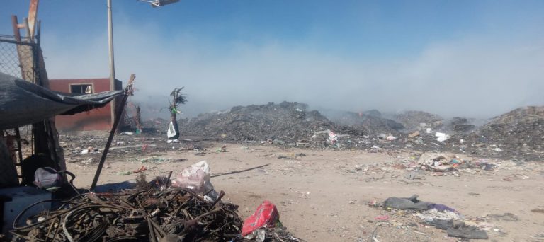Controlan incendio en basurero de Fresnillo