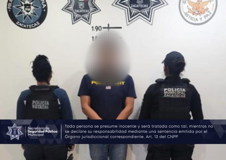 Detienen a hombre por violencia familiar