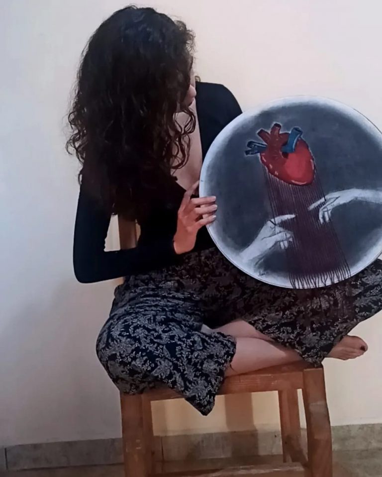 Diana y su arte a través de bastidores de tambor