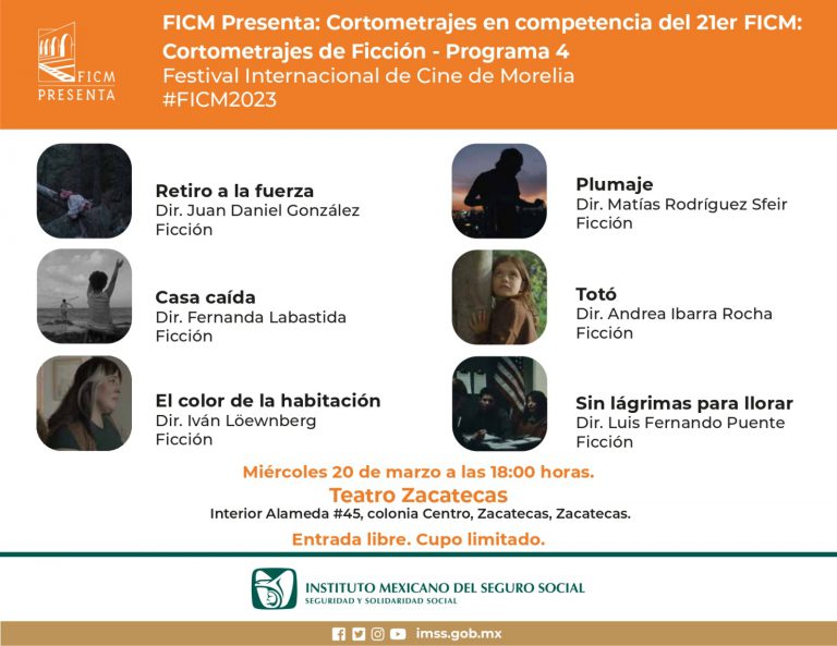 Llegan cortos del Festival de Cine de Morelia al teatro del IMSS