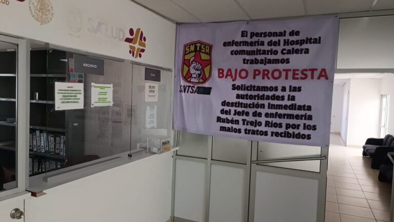 Exigen la destitución de jefe de Enfermería en Calera