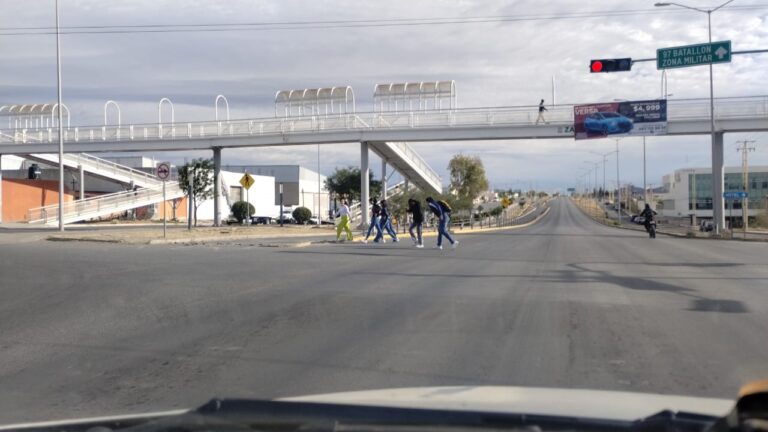 Denuncian falta de uso de puente peatonal