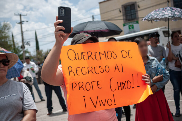 Marcha Cuauhtémoc por maestro secuestrado
