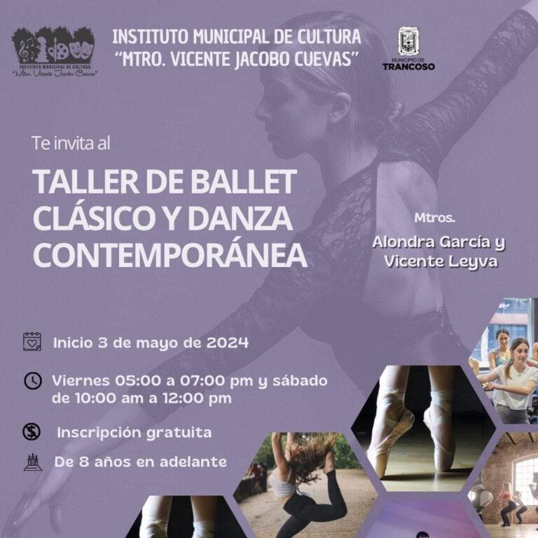 Invitan a taller de danza clásica y contemporánea