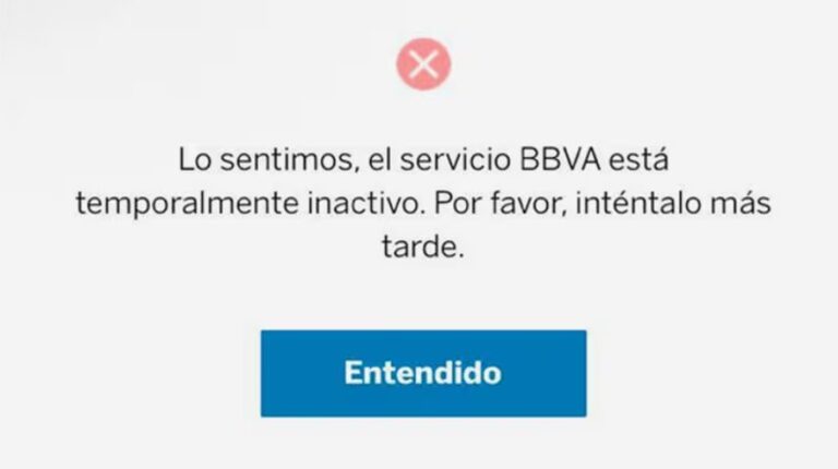 Usuarios de BBVA reportan fallas en la aplicación del banco