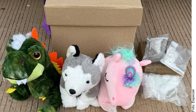 Hallan cocaína escondida en peluches en Culiacán