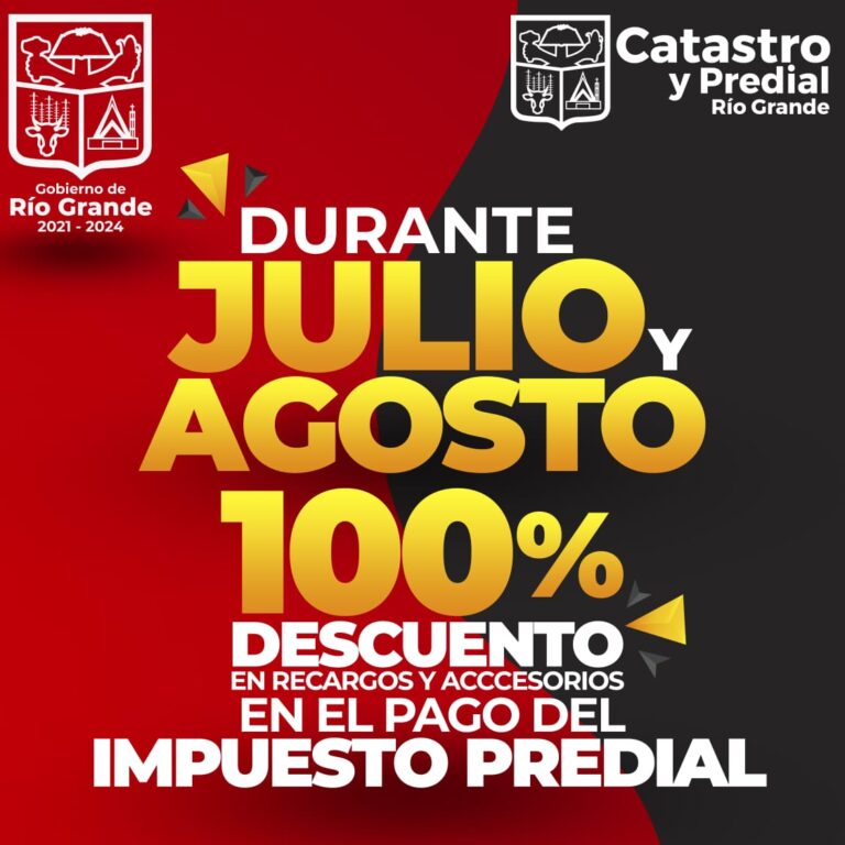 Ofrece ayuntamiento de Río Grande descuento en recargos y multas de predial