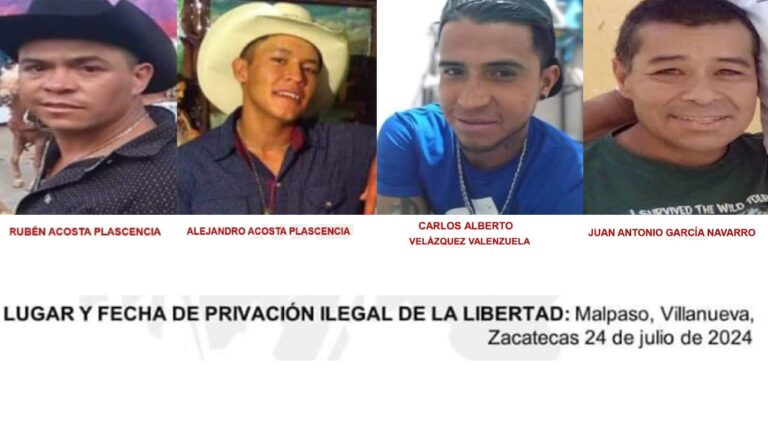 Secuestran a cuatro en Malpaso