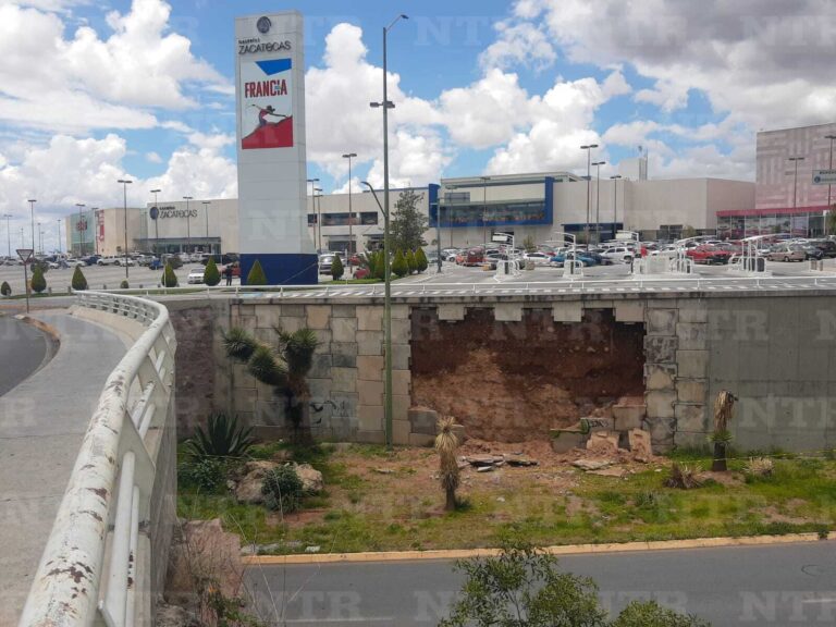 Cae recubrimiento de puente vehicular