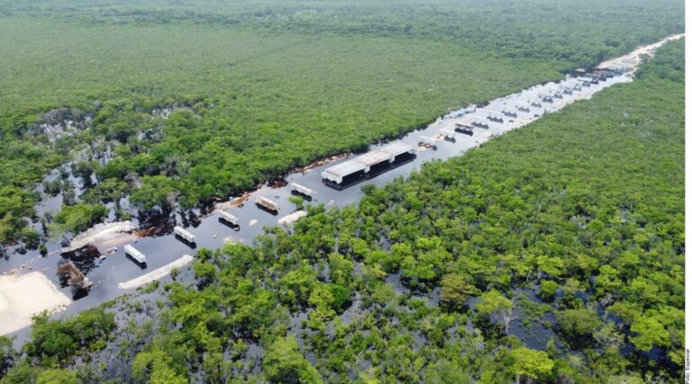 Culpan a obras del Tren Maya de inundaciones en Bacalar