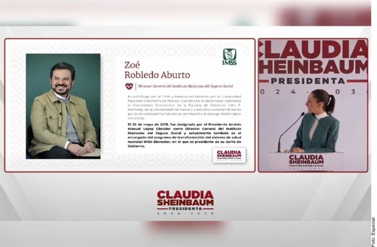 Deja Sheinbaum a Zoé Robledo en el IMSS