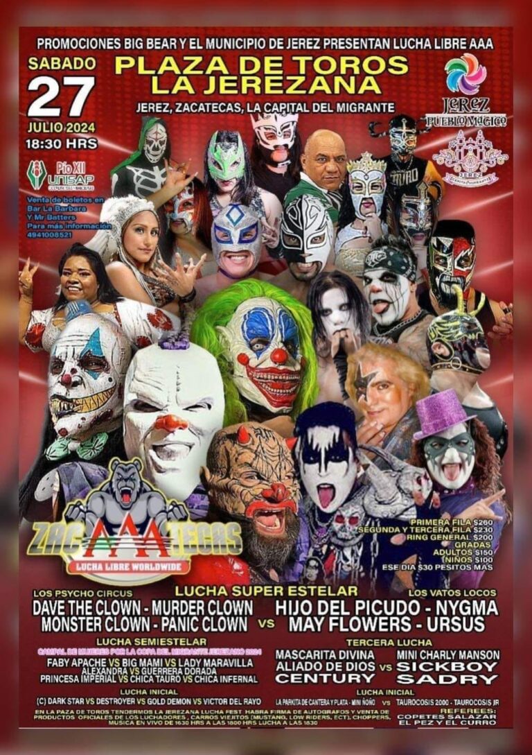 Será Jerez testigo de gran espectáculo de lucha libre