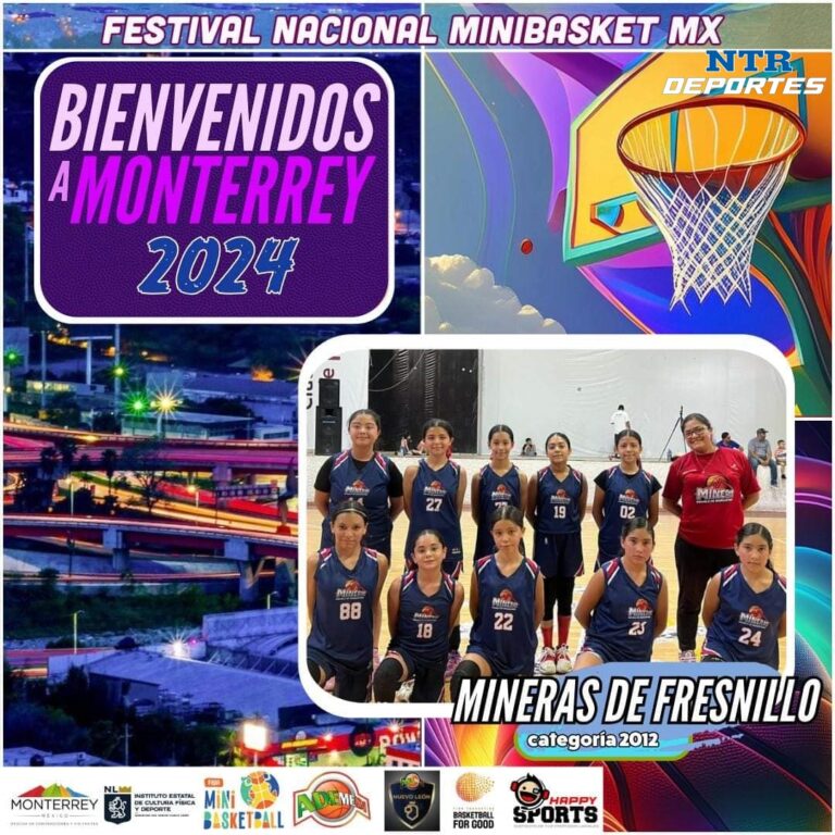 Van Mineras de Fresnillo rumbo al Festival Nacional de Minibasket