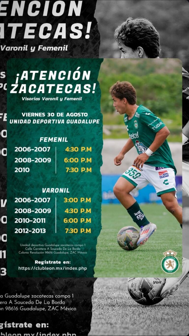 Club León realizará visorías en Zacatecas
