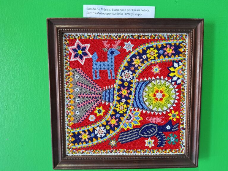 Presenta Santos Motoaopohua colección de arte wixárika