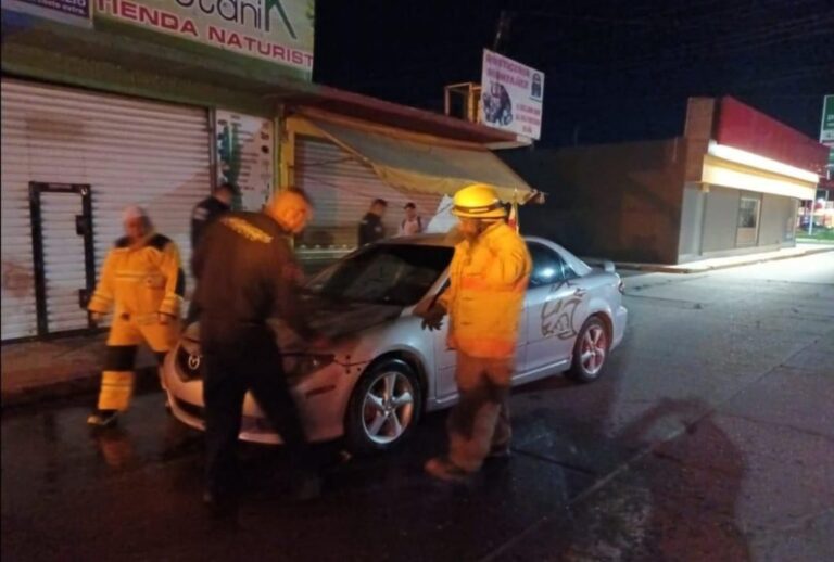 Registran incendio a vehículo en colonia Las Flores