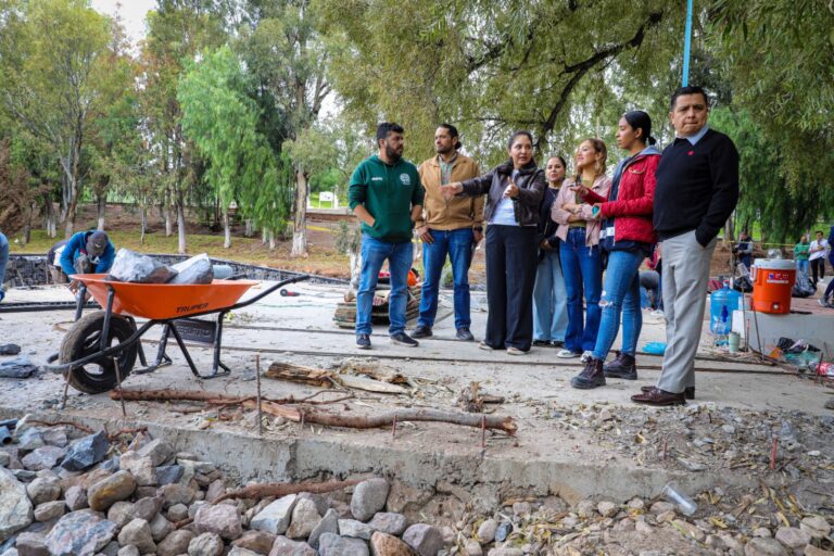 Supervisan trabajos de rehabilitación en el Parque Recreativo La Encantada