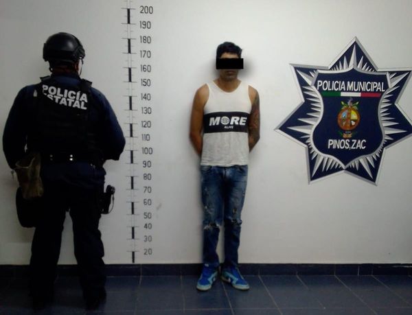 Detienen a un hombre por conducir auto robado en Pinos