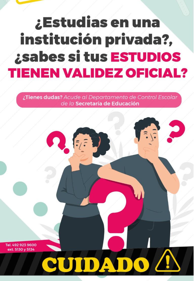 Invitan a verificar validez oficial de estudios en escuelas privadas