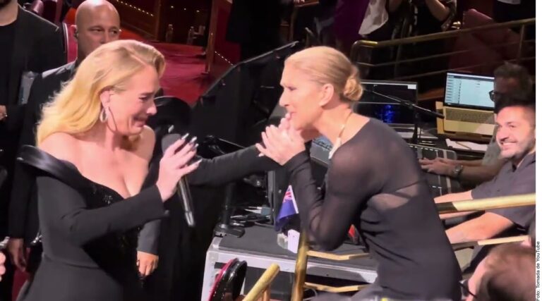 Llora Adele tras ver a Céline Dion en uno de sus conciertos