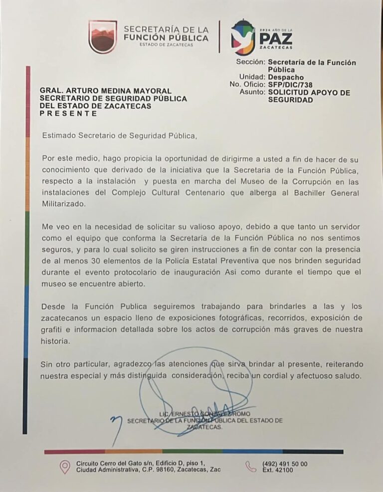 Falsa, petición de policías por manifestantes en Museo de la Corrupción: SFP