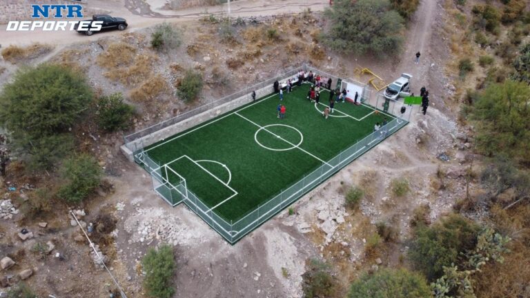Rehabilitan cancha de usos múltiples en Cuauhtémoc