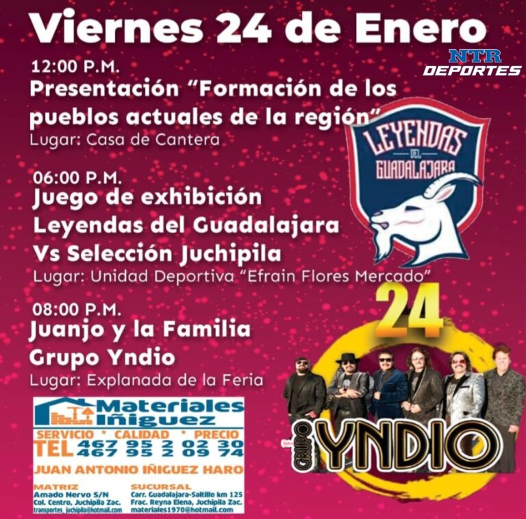 Juchipila anuncia encuentros deportivos de Feria