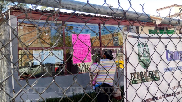 Sin recursos ni apoyos, delegación de Tacoaleche