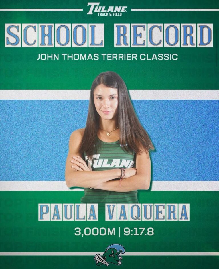 Paula vuelve a romper récord universitario en EEUU