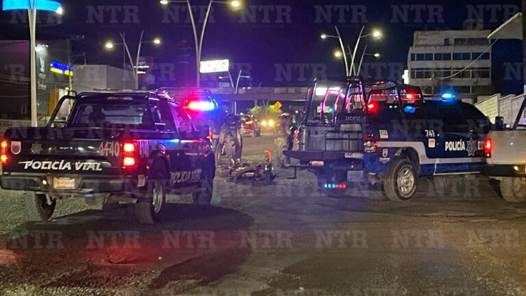 Motociclista resulta herido tras percance vial