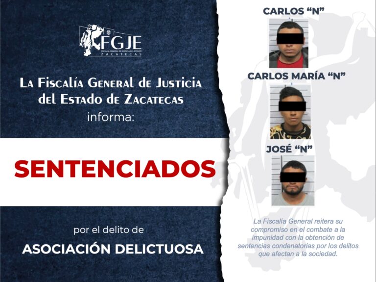Sentencian a seis delincuentes por asociación delictuosa